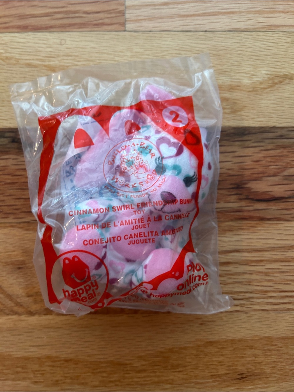 McDonald's Build a Bear Pink Cinnamon Swirl Friend Bunnie Plush Toy